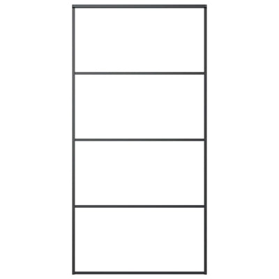 vidaXL Sliding Door with Hardware Set 76x205 cm ESG Glass&Aluminium