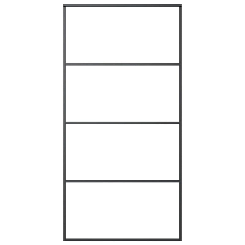 vidaXL Sliding Door with Hardware Set 76x205 cm ESG Glass&Aluminium