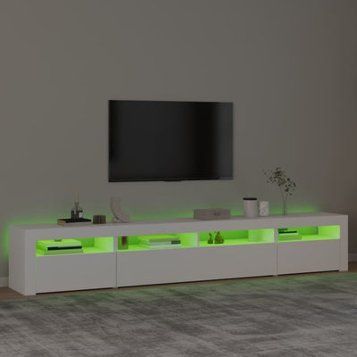 vidaXL TV Cabinet with LED Lights Black 240x35x40 cm