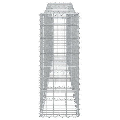 vidaXL Arched Gabion Basket 400x50x80/100 cm Galvanised Iron