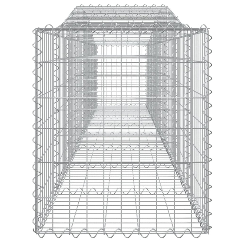 vidaXL Arched Gabion Basket 400x50x80/100 cm Galvanised Iron