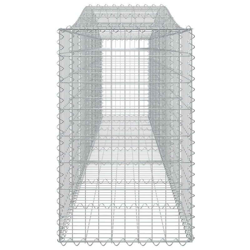 vidaXL Arched Gabion Basket 400x50x80/100 cm Galvanised Iron