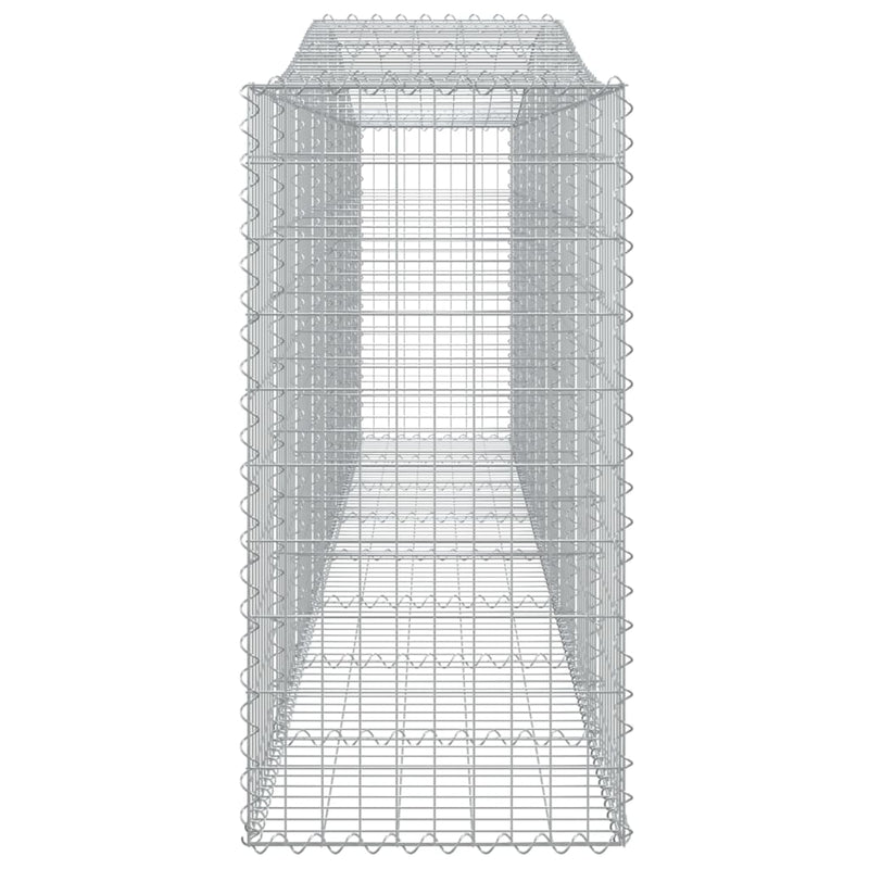 vidaXL Arched Gabion Basket 400x50x80/100 cm Galvanised Iron