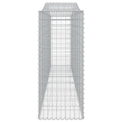 vidaXL Arched Gabion Basket 400x50x80/100 cm Galvanised Iron