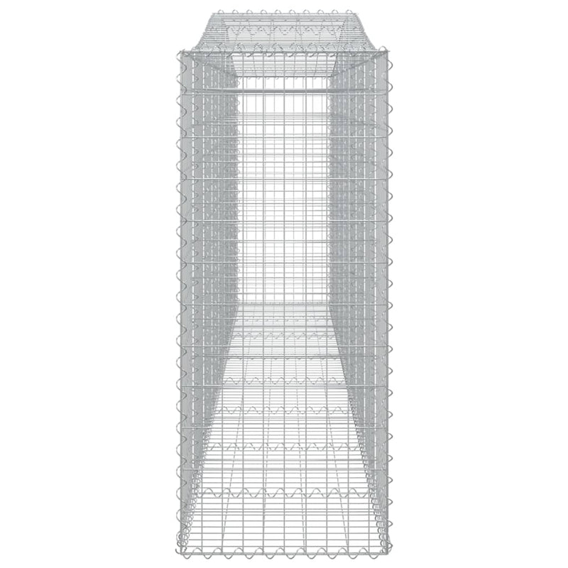 vidaXL Arched Gabion Basket 400x50x80/100 cm Galvanised Iron