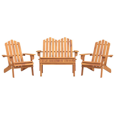 vidaXL 4 Piece Adirondack Garden Lounge Set Solid Wood Acacia