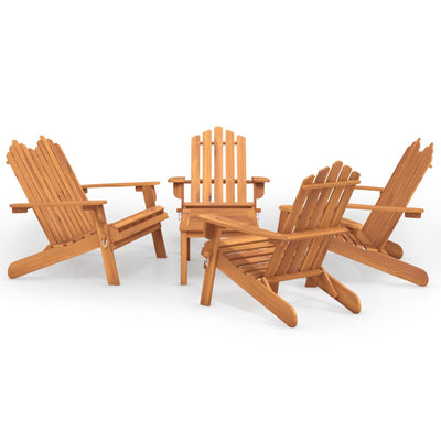 vidaXL 4 Piece Adirondack Garden Lounge Set Solid Wood Acacia