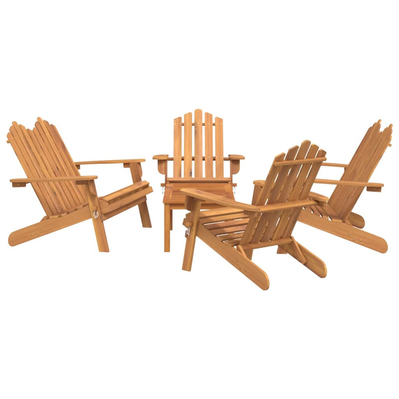 vidaXL 4 Piece Adirondack Garden Lounge Set Solid Wood Acacia