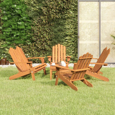 vidaXL 4 Piece Adirondack Garden Lounge Set Solid Wood Acacia