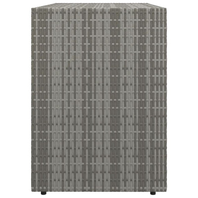 vidaXL Garden Storage Cabinet Black 100x55.5x80 cm Poly Rattan