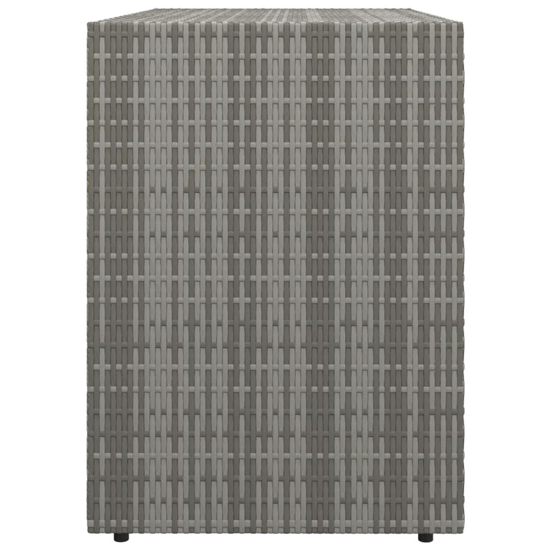vidaXL Garden Storage Cabinet Black 100x55.5x80 cm Poly Rattan