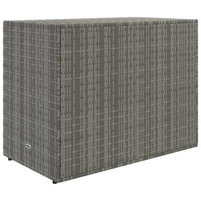 vidaXL Garden Storage Cabinet Black 100x55.5x80 cm Poly Rattan