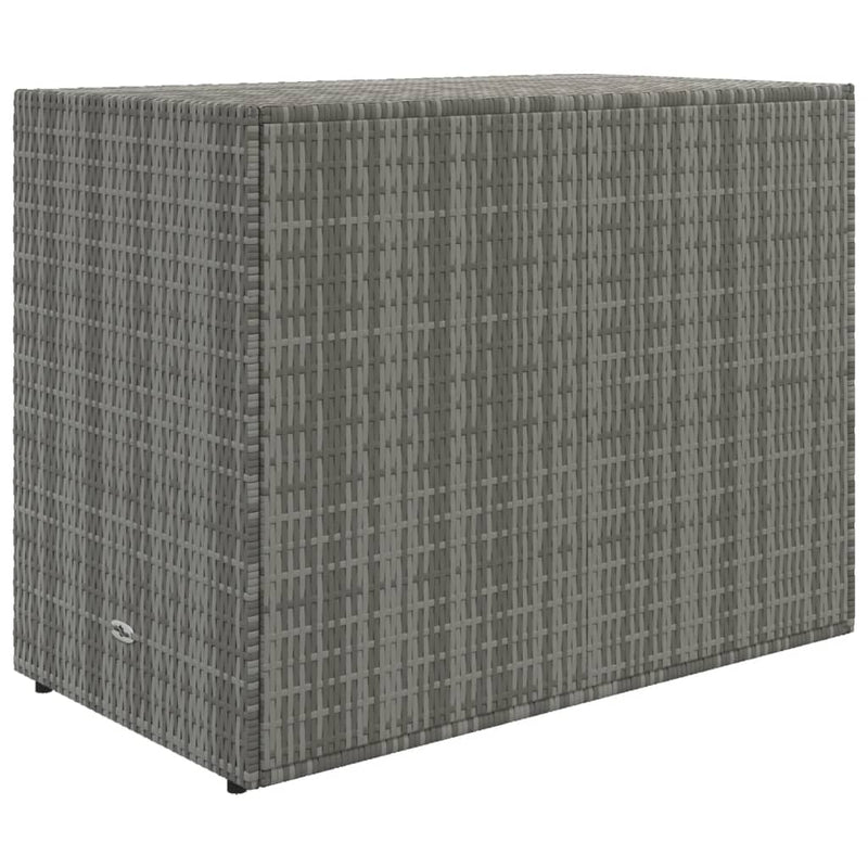 vidaXL Garden Storage Cabinet Black 100x55.5x80 cm Poly Rattan