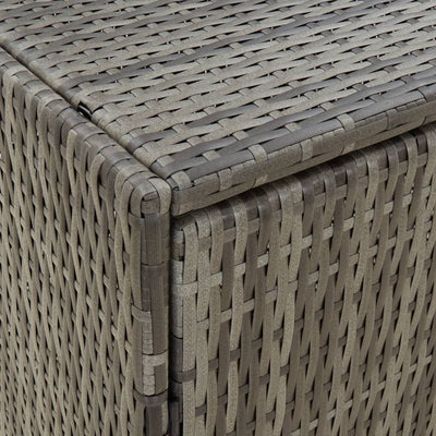 vidaXL Garden Storage Cabinet Black 100x55.5x80 cm Poly Rattan