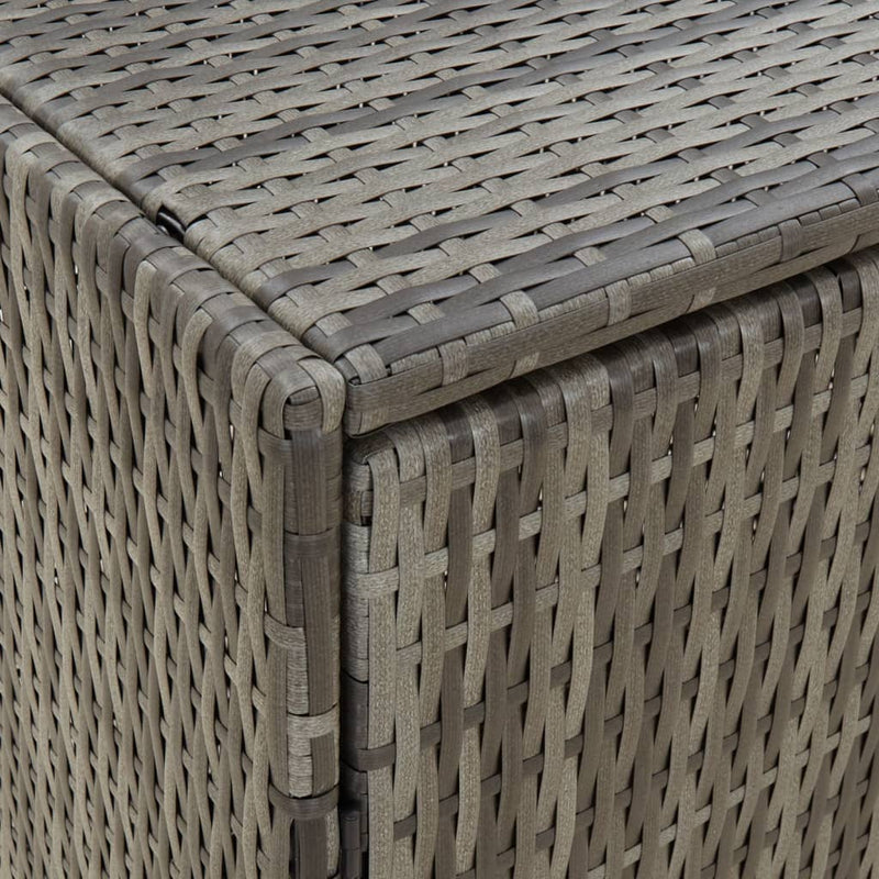vidaXL Garden Storage Cabinet Black 100x55.5x80 cm Poly Rattan