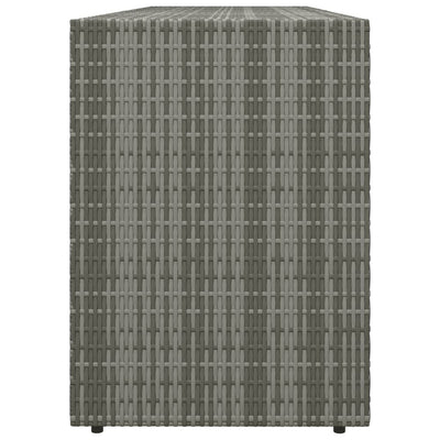 vidaXL Garden Storage Cabinet Black 100x55.5x80 cm Poly Rattan