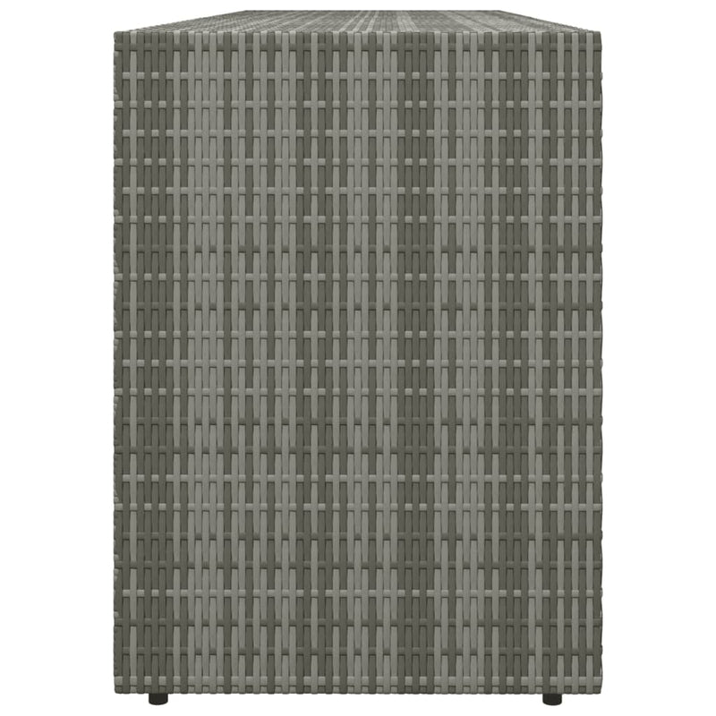 vidaXL Garden Storage Cabinet Black 100x55.5x80 cm Poly Rattan