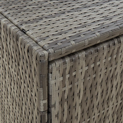 vidaXL Garden Storage Cabinet Black 100x55.5x80 cm Poly Rattan