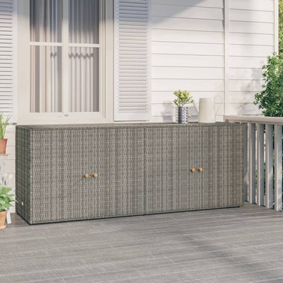 vidaXL Garden Storage Cabinet Black 100x55.5x80 cm Poly Rattan