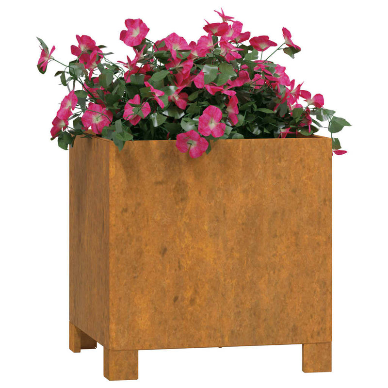 vidaXL Planter with Legs Rusty 49x47x50 cm Corten Steel