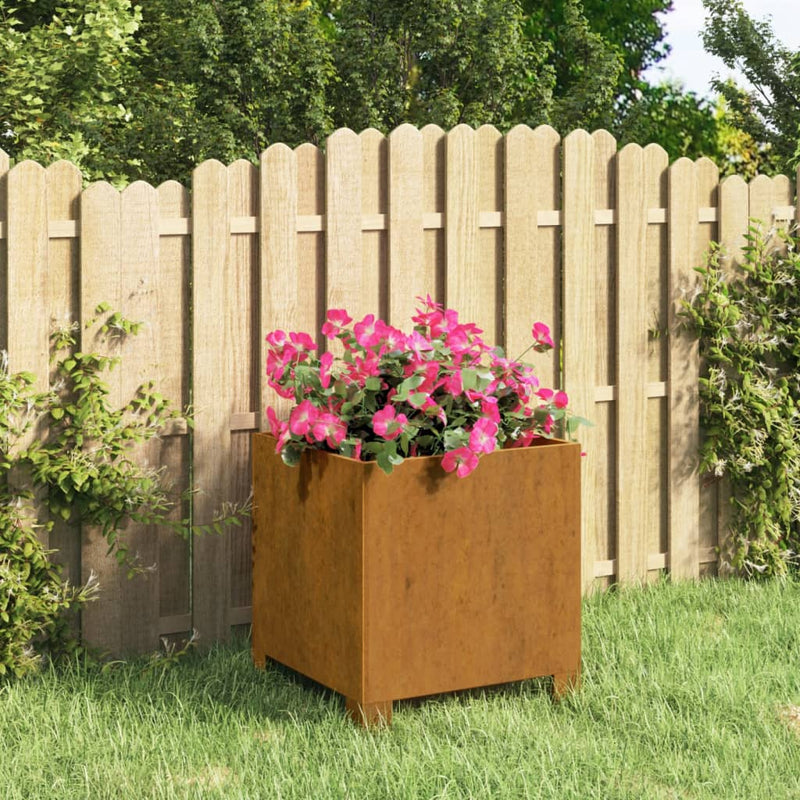vidaXL Planter with Legs Rusty 49x47x50 cm Corten Steel