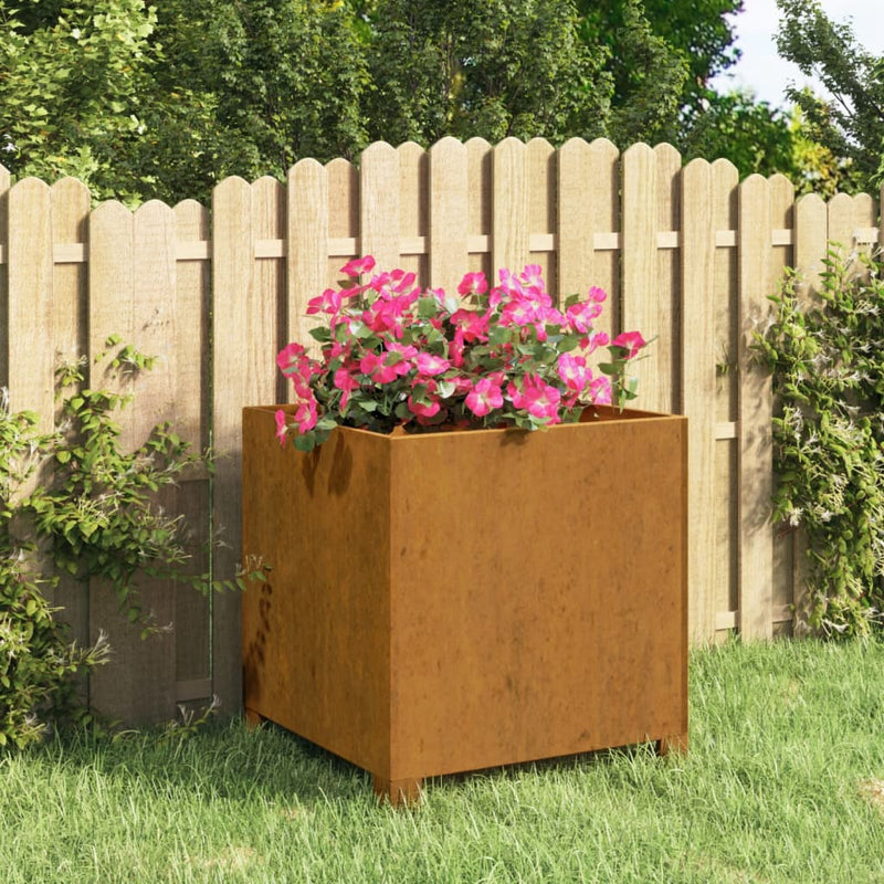 vidaXL Planter with Legs Rusty 49x47x50 cm Corten Steel