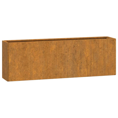 vidaXL Wall Planters 2 pcs Rusty Corten Steel 30x10x25 cm