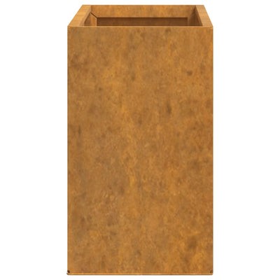vidaXL Wall Planters 2 pcs Rusty Corten Steel 30x10x25 cm