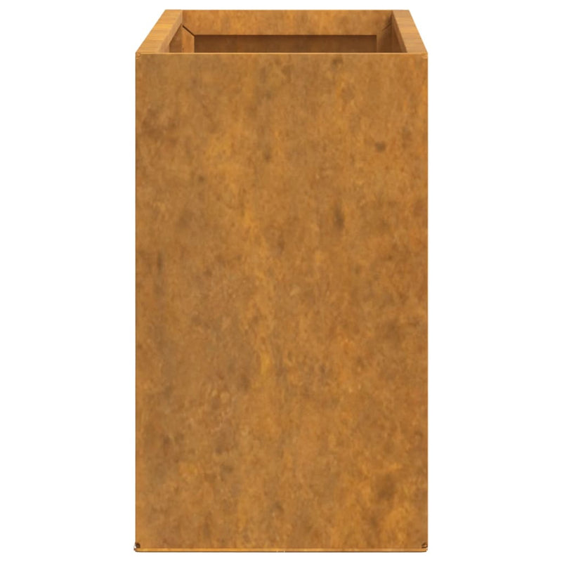 vidaXL Wall Planters 2 pcs Rusty Corten Steel 30x10x25 cm