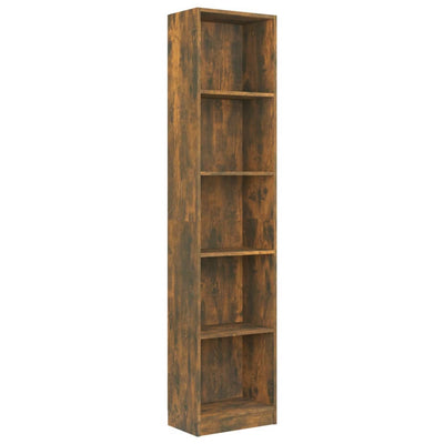 vidaXL 5-Tier Book Cabinet Grey Sonoma 40x24x175 cm Engineered Wood