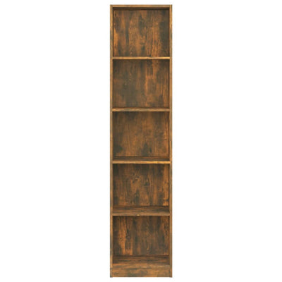 vidaXL 5-Tier Book Cabinet Grey Sonoma 40x24x175 cm Engineered Wood
