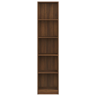 vidaXL 5-Tier Book Cabinet Grey Sonoma 40x24x175 cm Engineered Wood