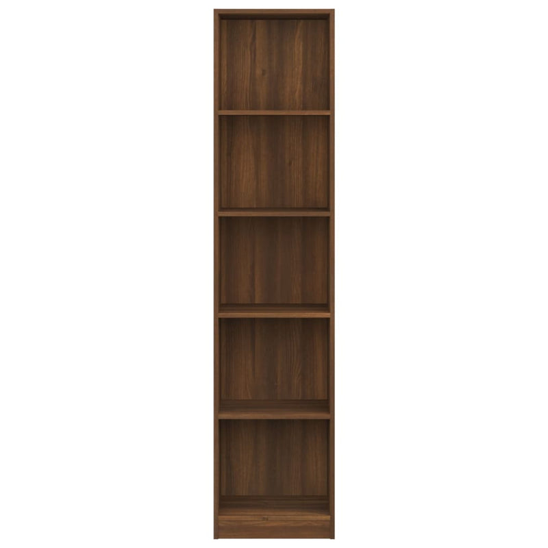 vidaXL 5-Tier Book Cabinet Grey Sonoma 40x24x175 cm Engineered Wood
