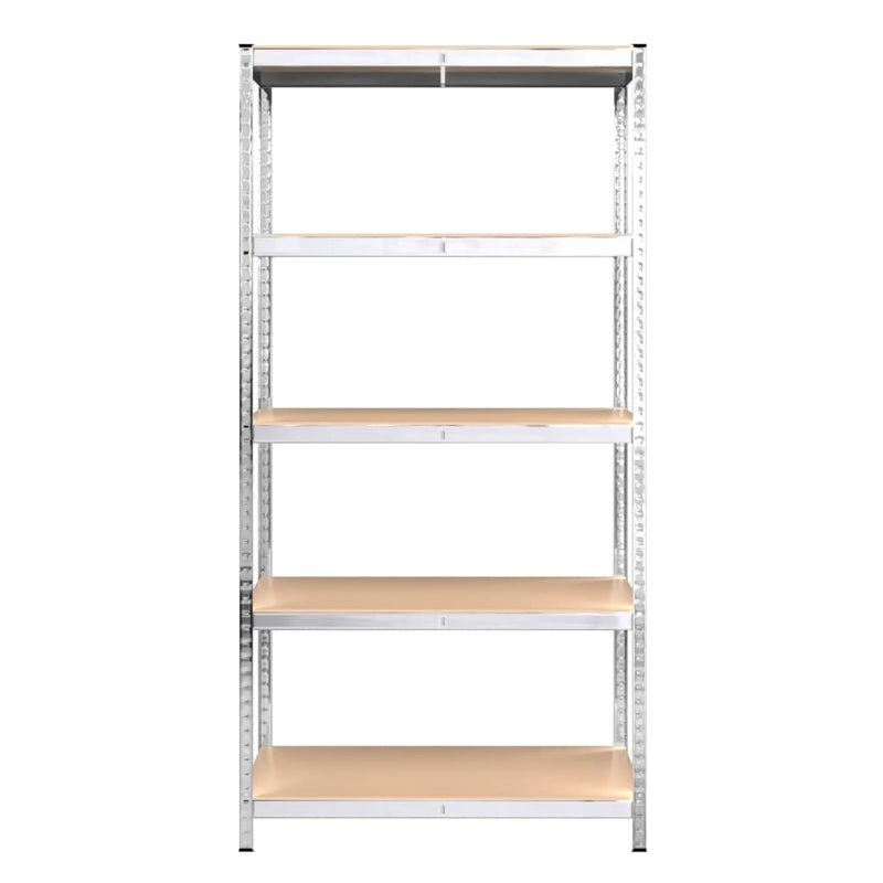 vidaXL 5-Layer Shelves 3 pcs Blue Steel&Engineered Wood