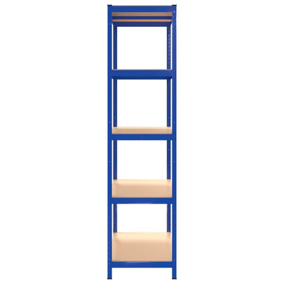 vidaXL 5-Layer Shelves 3 pcs Blue Steel&Engineered Wood