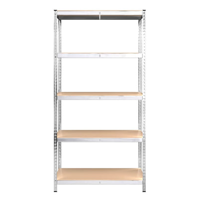 vidaXL 5-Layer Heavy-duty Shelves 3 pcs Grey Steel&Engineered Wood
