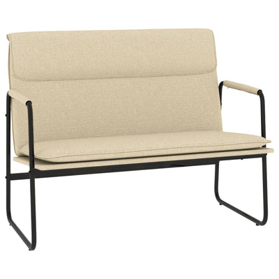 vidaXL Bench Cream 100x64x80 cm Fabric
