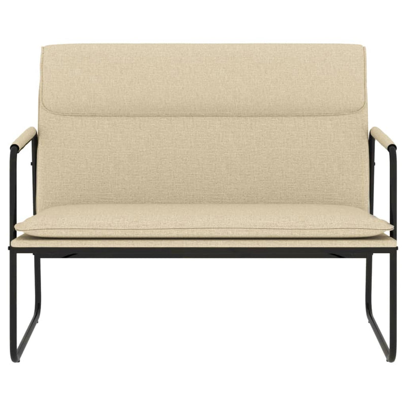 vidaXL Bench Cream 100x64x80 cm Fabric