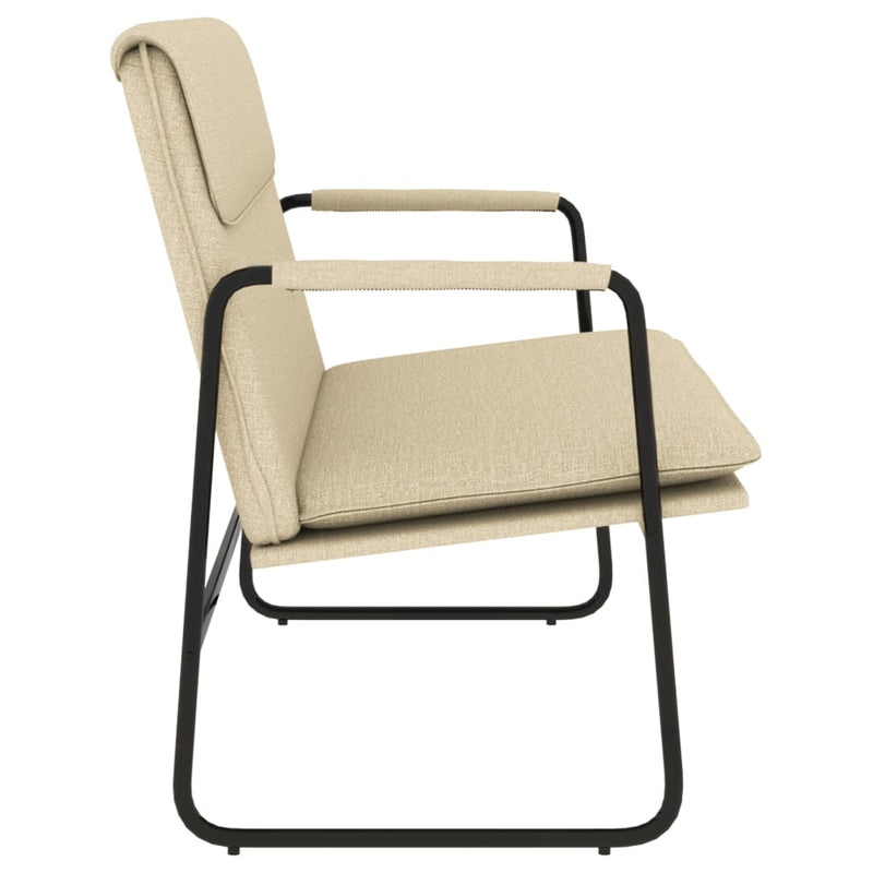 vidaXL Bench Cream 100x64x80 cm Fabric
