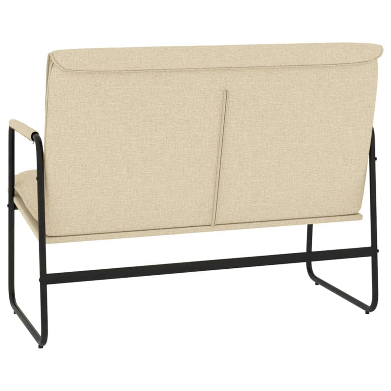 vidaXL Bench Cream 100x64x80 cm Fabric