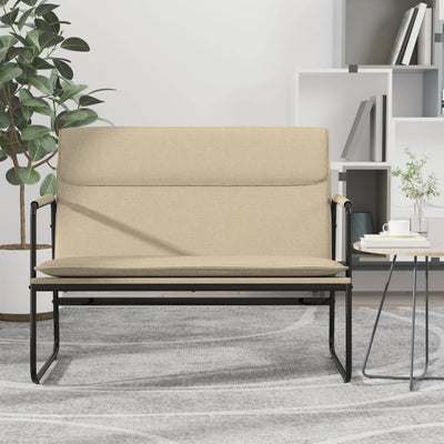 vidaXL Bench Cream 100x64x80 cm Fabric