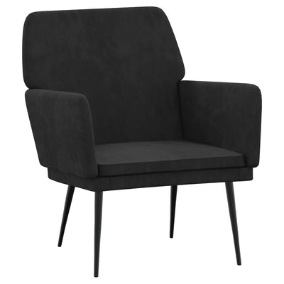 vidaXL Armchair Black 62x79x79 cm Velvet