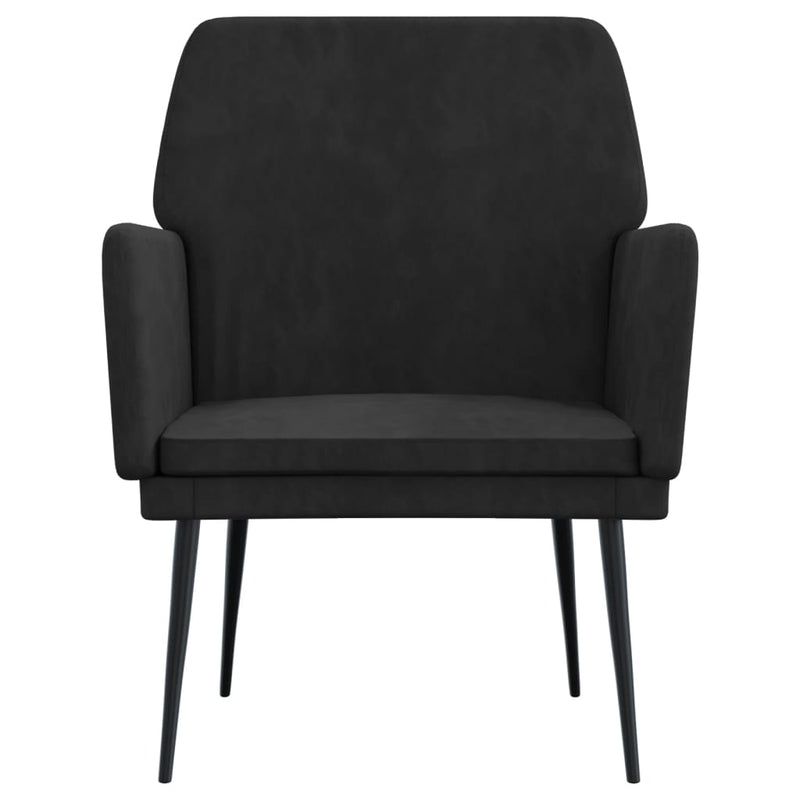 vidaXL Armchair Black 62x79x79 cm Velvet