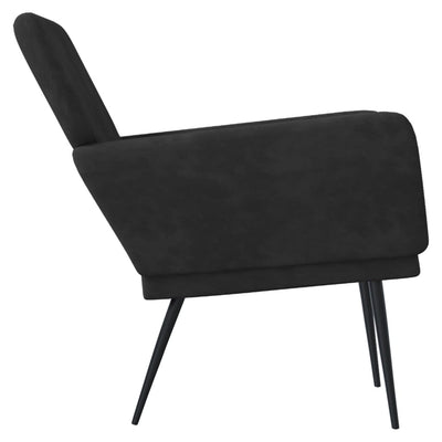 vidaXL Armchair Black 62x79x79 cm Velvet