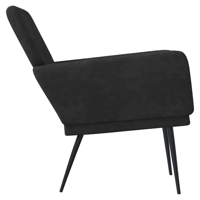 vidaXL Armchair Black 62x79x79 cm Velvet