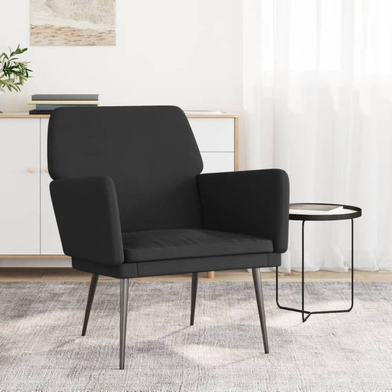 vidaXL Armchair Black 62x79x79 cm Velvet