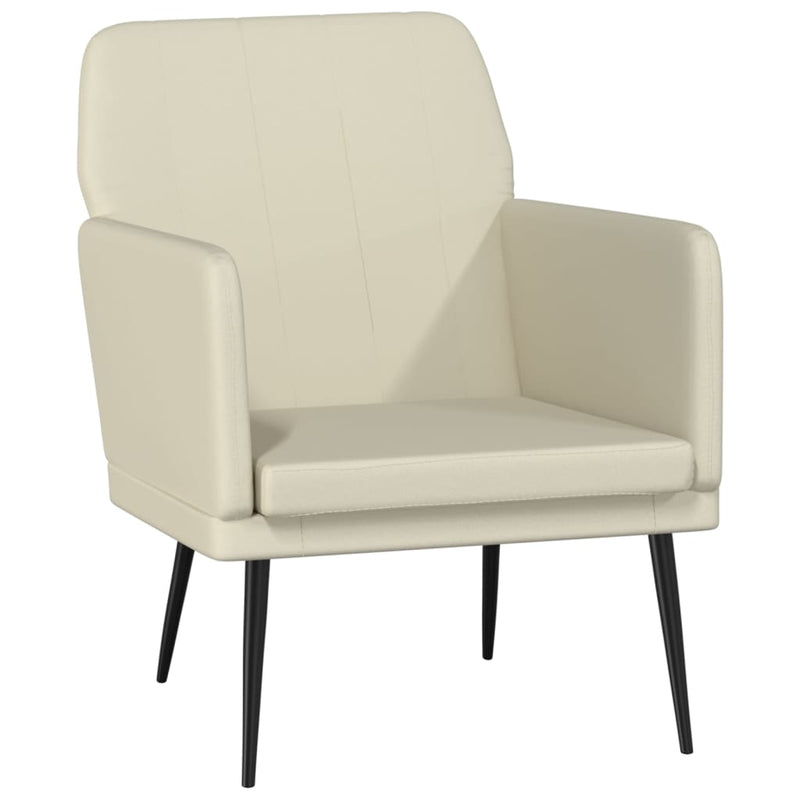 vidaXL Armchair Cream 61x78x80 cm Faux Leather