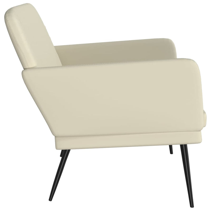 vidaXL Bench Cream 107x80x81 cm Faux Leather