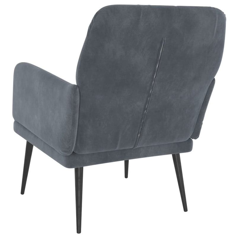vidaXL Armchair Dark Grey 62x79x79 cm Velvet