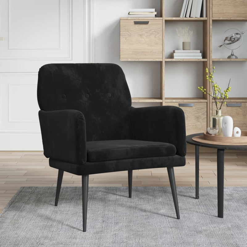 vidaXL Armchair Dark Grey 62x79x79 cm Velvet